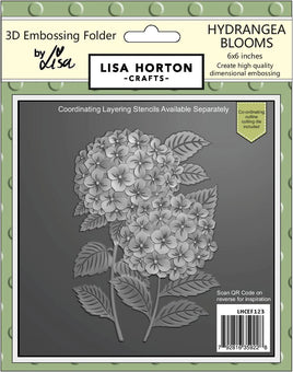 Hydrangea Blooms 6x6 3D Embossing Folder with Die