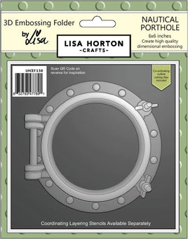 Nautical Porthole - Lisa Horton Crafts 6x6 3D Embossing Folder & Die