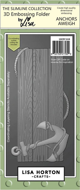 Anchors Aweigh - Lisa Horton Crafts Slimline 3D Embossing Folder & Die