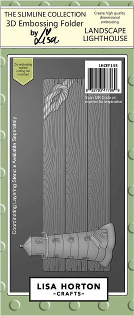 Landscape Lighthouse - Lisa Horton Crafts Slimline 3D Embossing Folder & Die