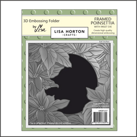 Framed Poinsettia 6x6 3D Embossing Folder With Inset Die