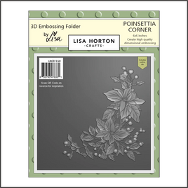 Poinsettia Corner 6x6 3D Embossing Folder & Die