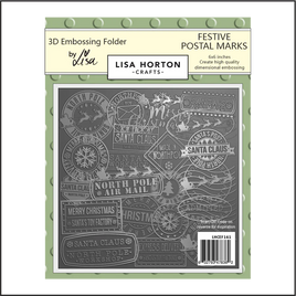 Festive Postal Marks North Pole 6x6 3D Embossing Folder