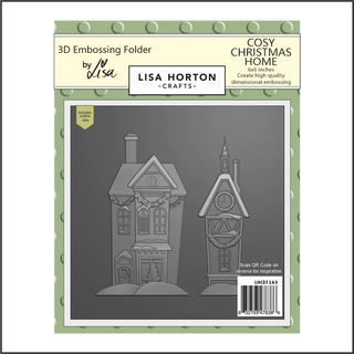 Lisa Horton Crafts Cosy Christmas Home 6x6 3D Embossing Folder & Dies