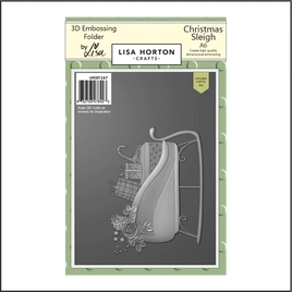 Lisa Horton Crafts Christmas Sleigh A6 3D Embossing Folder & Die