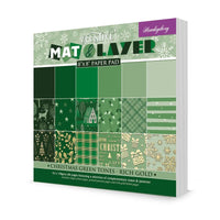Festive Mat & Layer Pads - Christmas Green Tones - Rich Gold