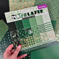 Festive Mat & Layer Pads - Christmas Green Tones - Rich Gold