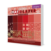 Festive Mat & Layer Pads - Christmas Red Tones - Rich Gold