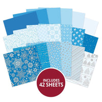 Festive Mat & Layer Pads - Frosted Blue Tones - Stunning Silver