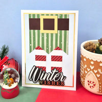 Festive Mat & Layer Pads - Frosted Blue Tones - Stunning Silver
