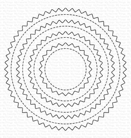 Stitched Pinking Edge Circle STAX - Die