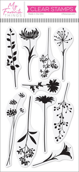 Flower Silhouettes - Clear Stamp