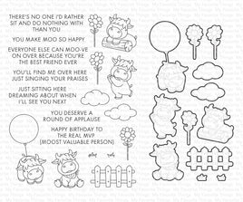 You Make Moo So Happy - Clear Stamp & Die Duo