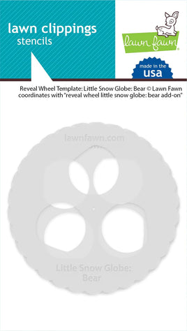 Little Snow Globe: Bear Reveal Wheel - Lawn Fawn Stencil