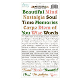 Academia - Words - 6X12 Paper Stickers