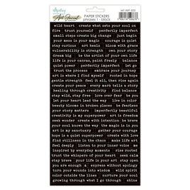 Phrases 1 - White - 6X12 Art Journal Paper Stickers