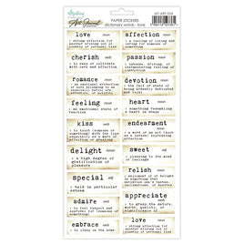 Dictionary Words - Love - 6X12 Art Journal Paper Stickers
