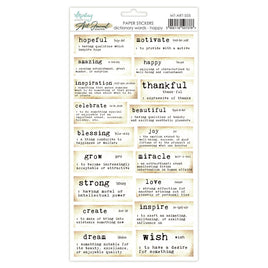 Dictionary Words - Happy - 6X12 Art Journal Paper Stickers