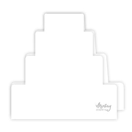 Mintay Basic Birthday Cake Card Base, White (5pc)