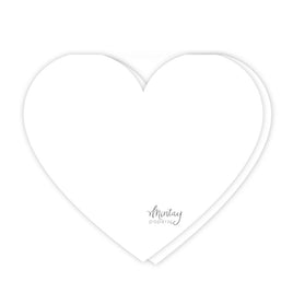 Mintay Basic Heart Card Base, White (5pc)