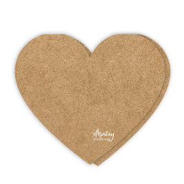 Mintay Basic Heart Card Base, Kraft (5pc)
