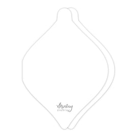 Mintay Basic Bauble Card Base, White (5pc)