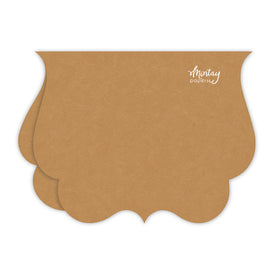 Mintay Basic Bracket Card Base, Kraft (5pc)