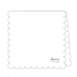 Mintay Basic Scalloped Card Base, White (5pc)