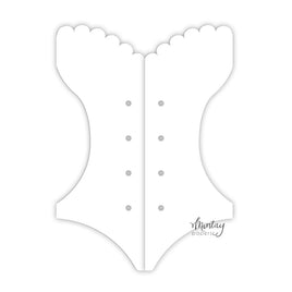 Mintay Basic Corset Card Base, White (5pc)