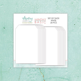 Mintay Basic Tags Set, White (20pc)