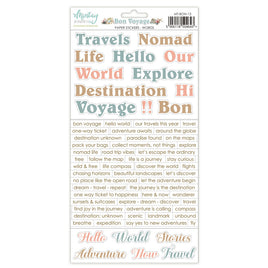 Words - 6X12 Paper Stickers, Bon Voyage