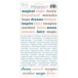 Dreamland - Words 6X12 Paper Stickers