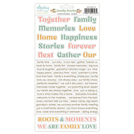 Family Stories Words - 6X12 Paper Stickers