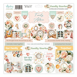 Family Stories - 12X12 Chipboard Ephemera Sheet
