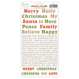 Holly Jolly - Words - 6X12 Paper Stickers