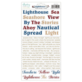Words - 6X12 Paper Stickers, Lighthouse