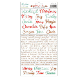 Merry & Joy - Words 6X12 Paper Stickers