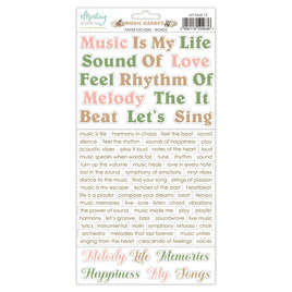 Elements - 6X12 Paper Stickers, Music Garden