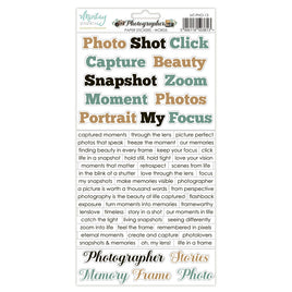 Photographer - Words 6X12 Paper Stickers