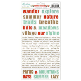Summer Highlands Words - 6X12 Paper Stickers