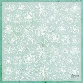 Flowers 1 - 12X12 Decorative Vellum