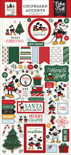 Mouse And Me Christmas 6x13 Chipboard Accents