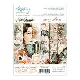 Peony Silence - 6 x 8 Art Journal Paper Set