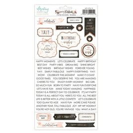 Let's Celebrate Words - 6X12 Paper Stickers