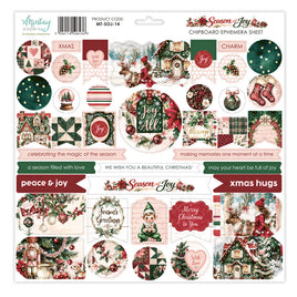 Season of Joy - 12 x 12 Chipboard Ephemera Sheet