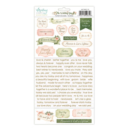 The Wedding Day - Words - 6 x 12 Paper Stickers