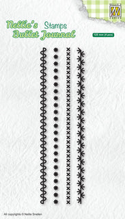 Nellie's Bullet Journal Clear Stamp Borders-1
