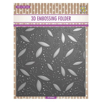 3D Embossing Folder Square - Leaves & Berries