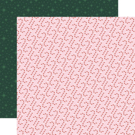 Sweet Candy Canes - Echo Park North Pole Christmas Cardstock 12"X12"