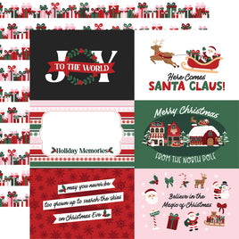 6 x 4 Journaling Cards - Echo Park North Pole Christmas Cardstock 12"X12"